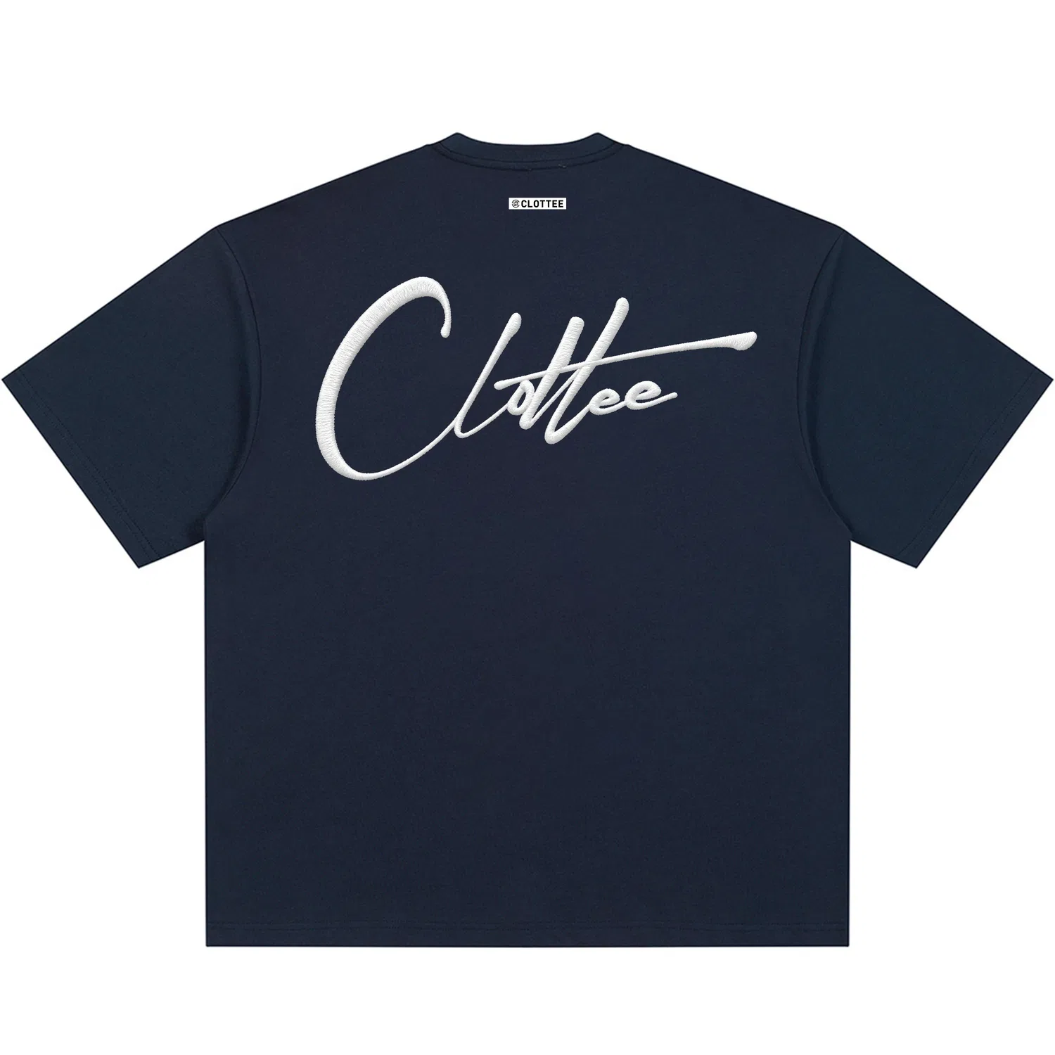Детская футболка с круглым вырезом, свободного кроя, Unisex Crew Neck Moderate Straight Fit, CLOT, Navy Blue