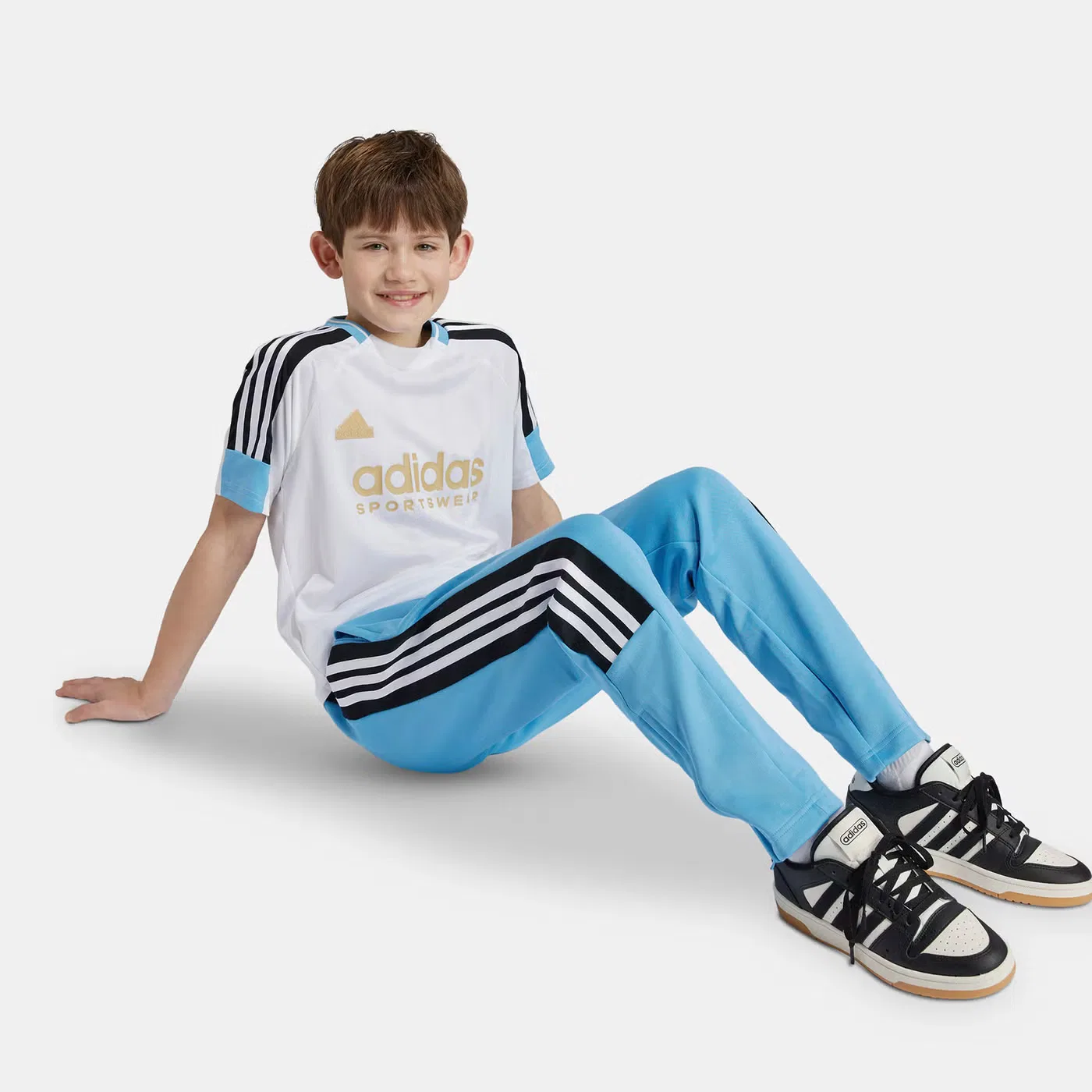 Штаны спортивные с принтом Tiro Nations Pack Adidas, синий — фото 3
