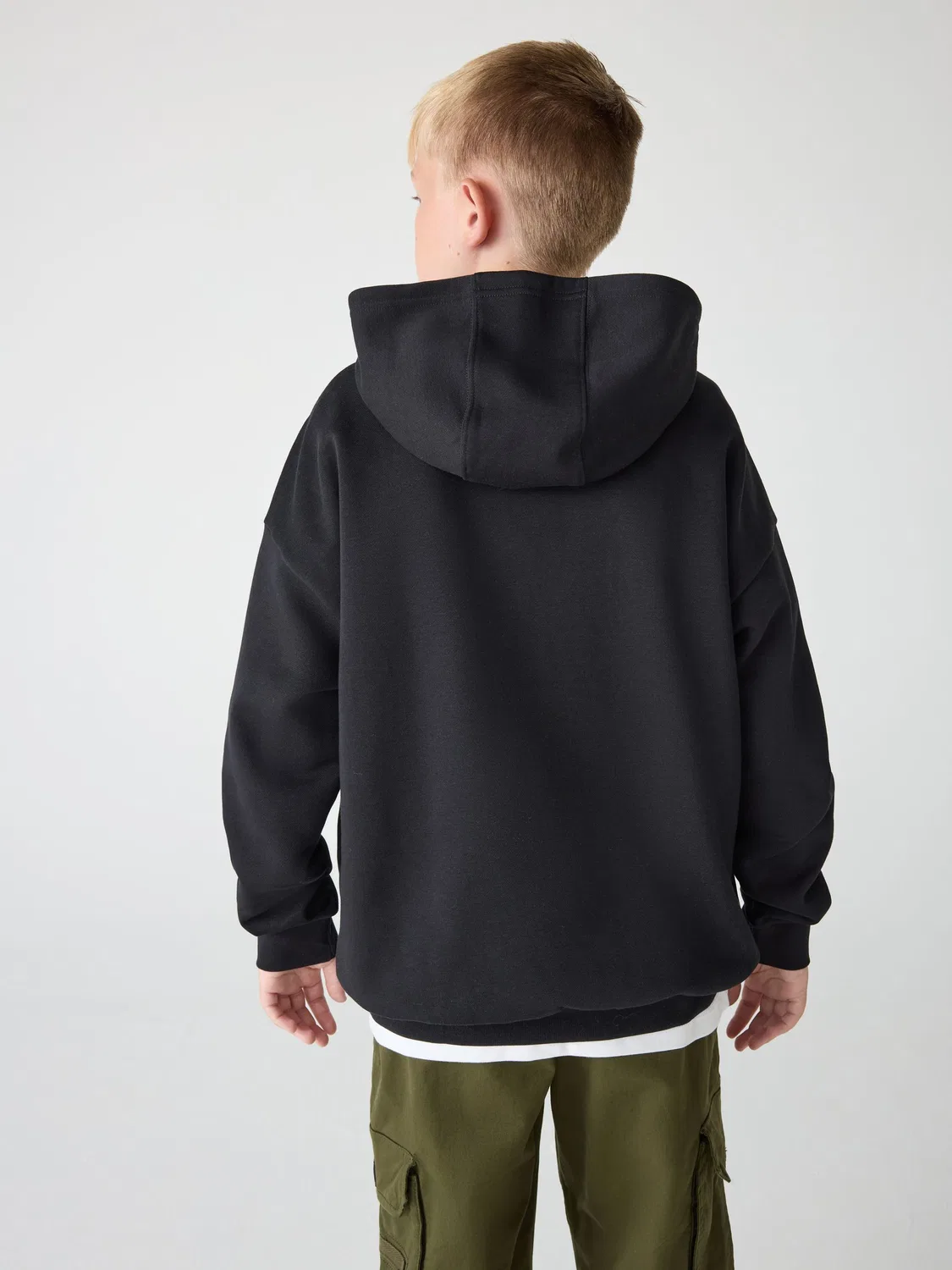 Худи свободного кроя, флис, adidas Originals, черный — фото 2