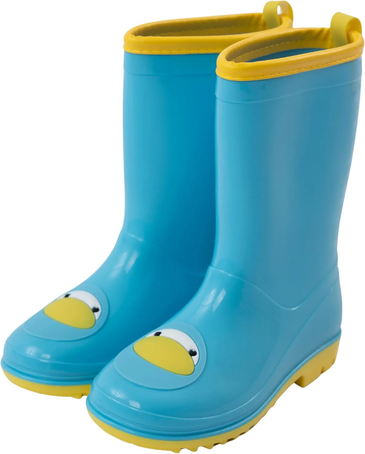 Детские сапоги дождевые с принтом Pink Cat Blue Penguin HaloFADD, Blue