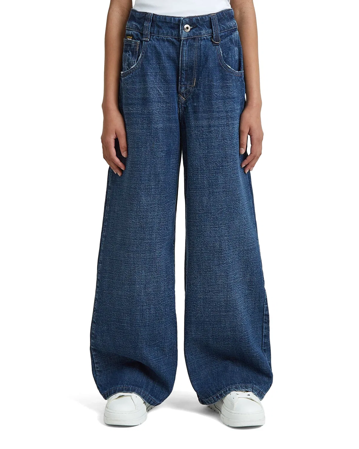 Джинсы свободные с высокой посадкой Girls Skater High Loose G-Star Raw, синий