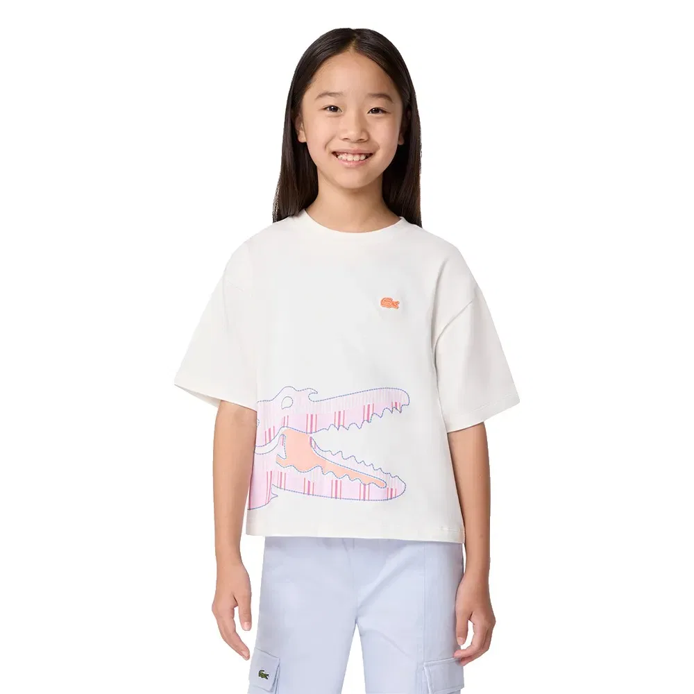 Футболка с коротким рукавом Lacoste Kids, белый