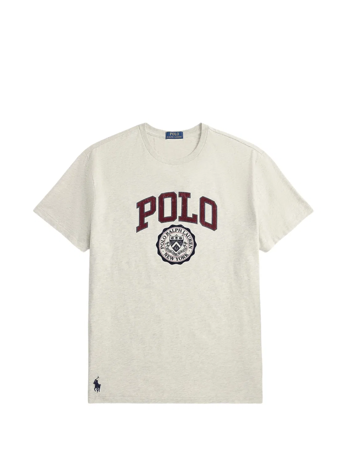 Хлопковая футболка с логотипом Polo Ralph Lauren, серый