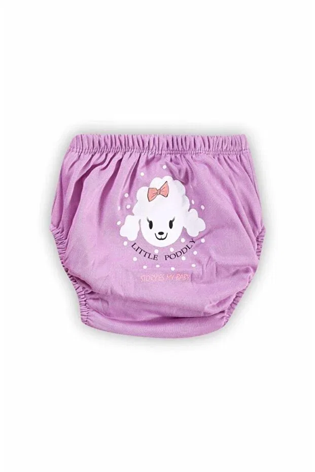 Детские трусики для девочек хлопковые с принтом Training Pants Generic Brands, Fuchsia-Lilac-White — фото 4