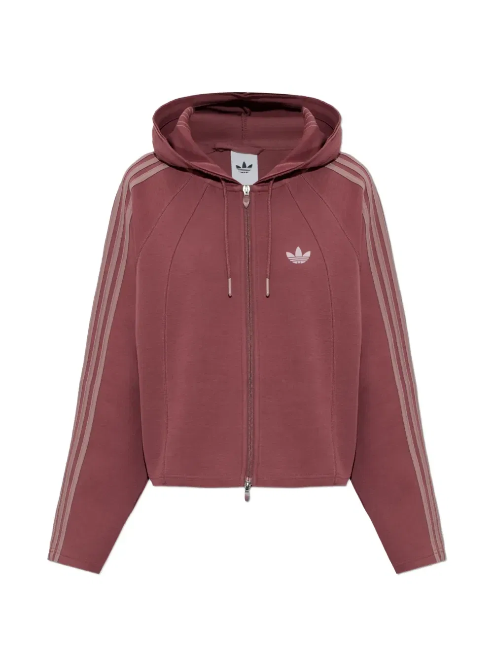Худи с вышитым логотипом и боковыми полосками Adidas, фиолетовый