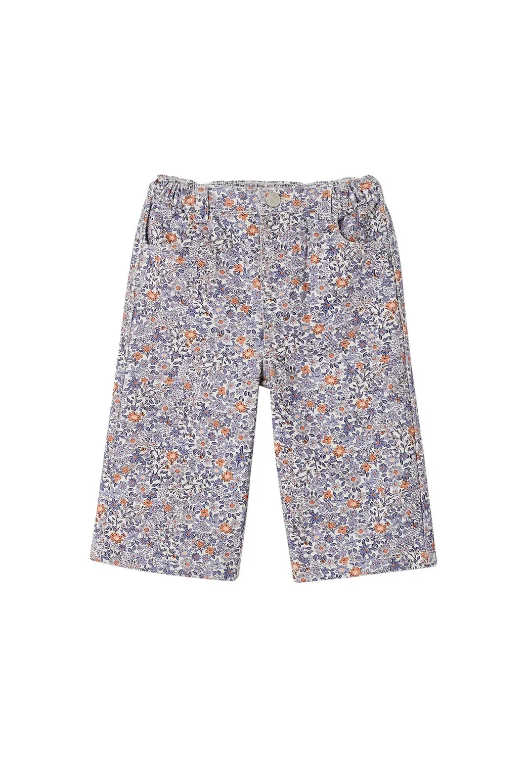 Weite twill-hose baby, dehnbund - джинсы прямого кроя Vertbaudet, Blau