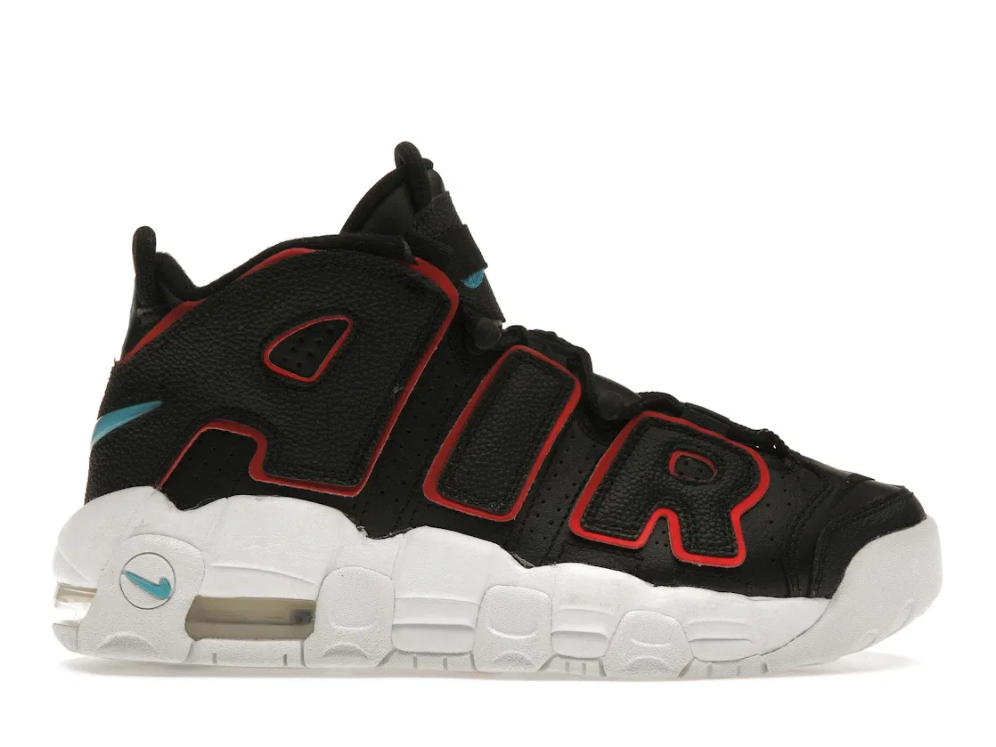 Детские кроссовки Lifestyle Nike Air More Uptempo Nike, Black/Fusion Red/Grey Fog/Light Blue Fury