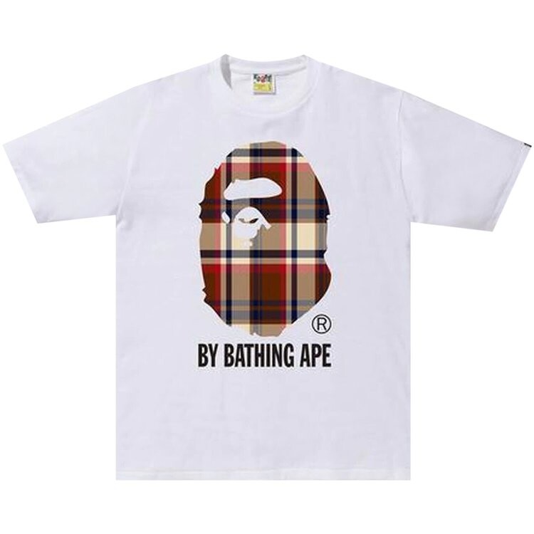 

Футболка BAPE Check By Bathing Ape Tee 'White/Red', белый