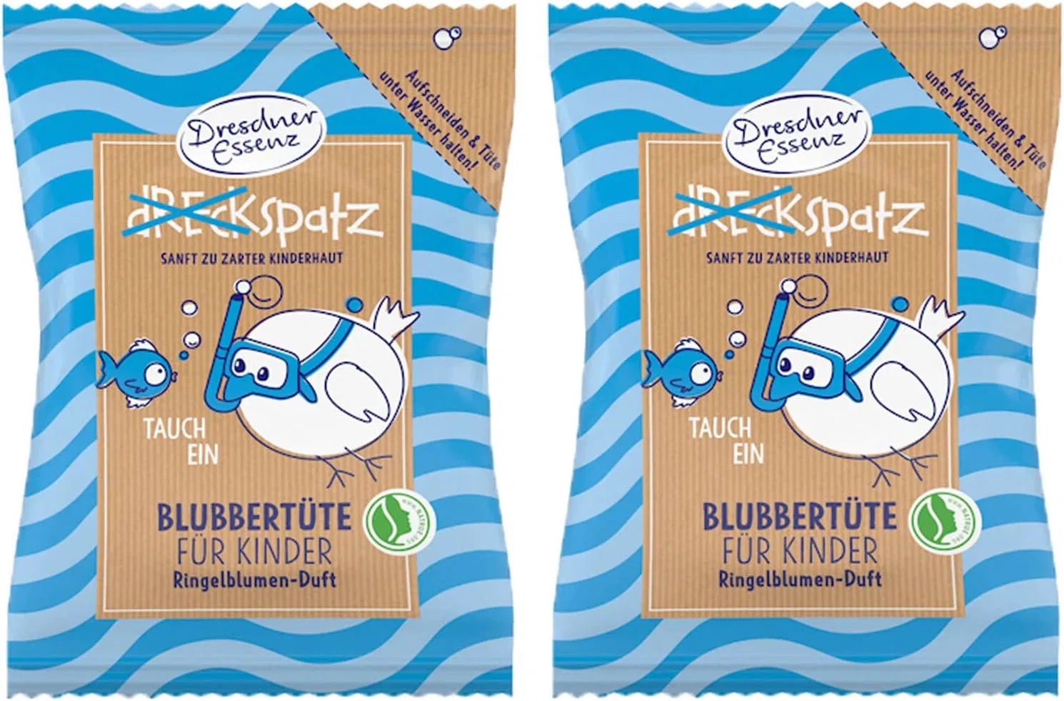 Пена для ванны Dreckspatz Bubble Bag с ароматом ноготков, 2 x 70 г Dresdner Essenz