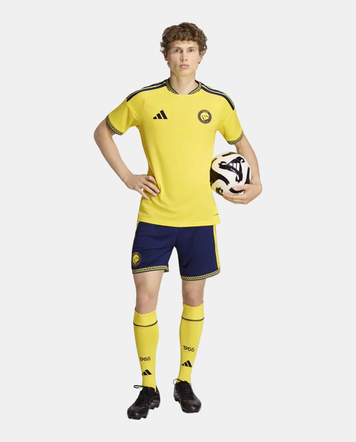 Мужская футболка, 1ª Equipación Nassr 2026-2027, adidas, желтый синий — фото 3