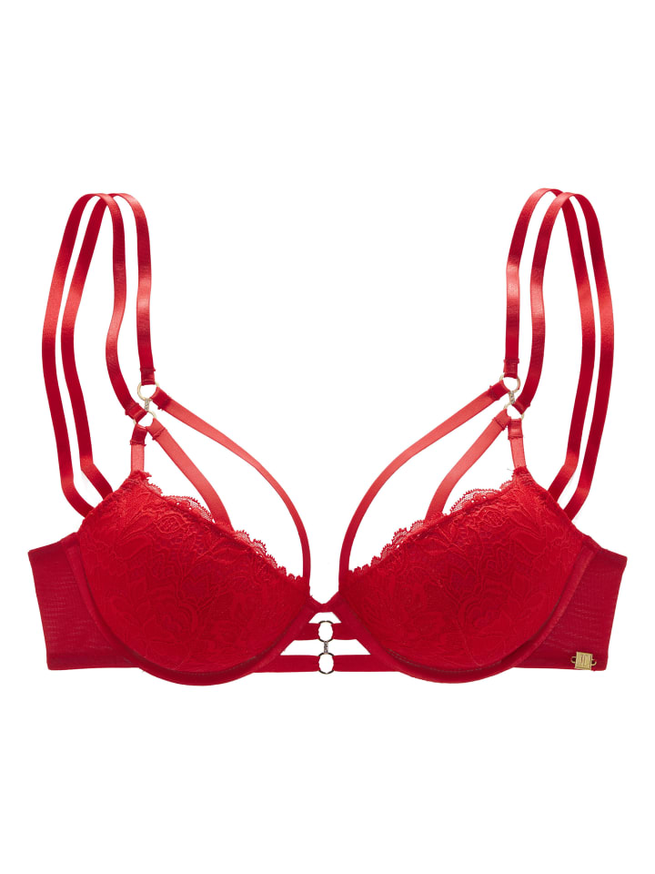 

JETTE Бюстгальтер пуш-ап красного цвета