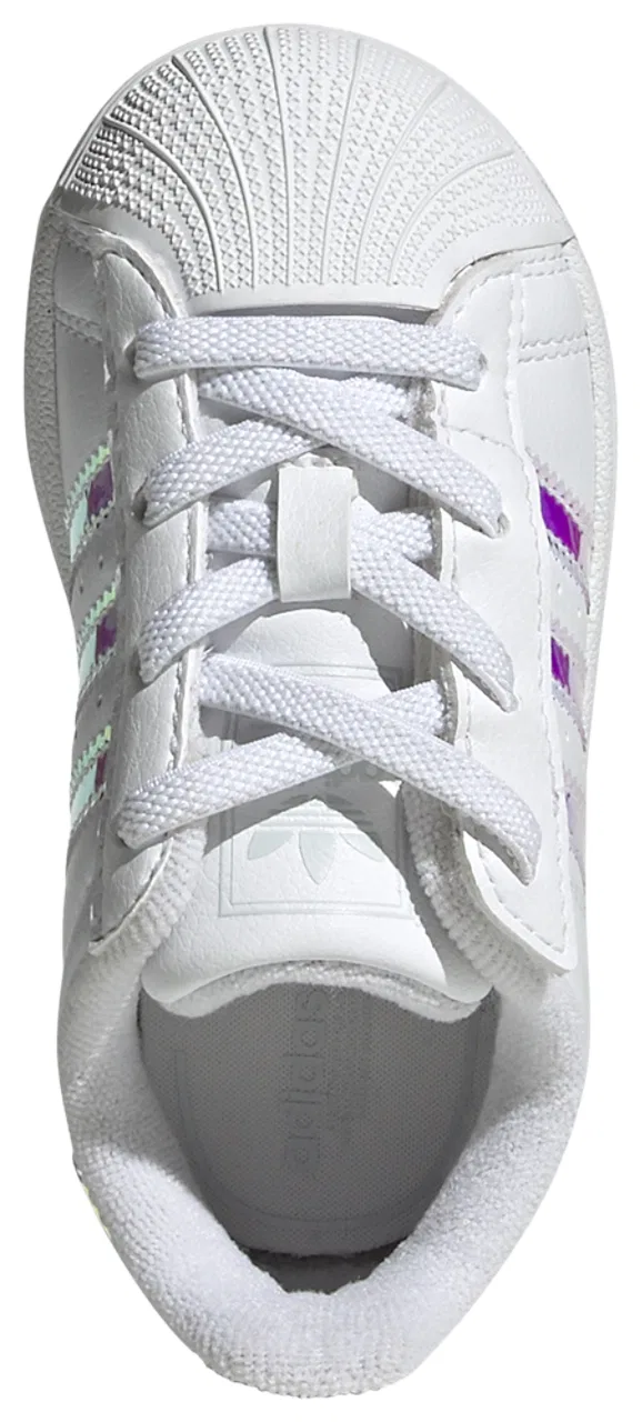 Кроссовки для девочек Superstar II Elastic Lace Adidas, цвет White/Multi — фото 4