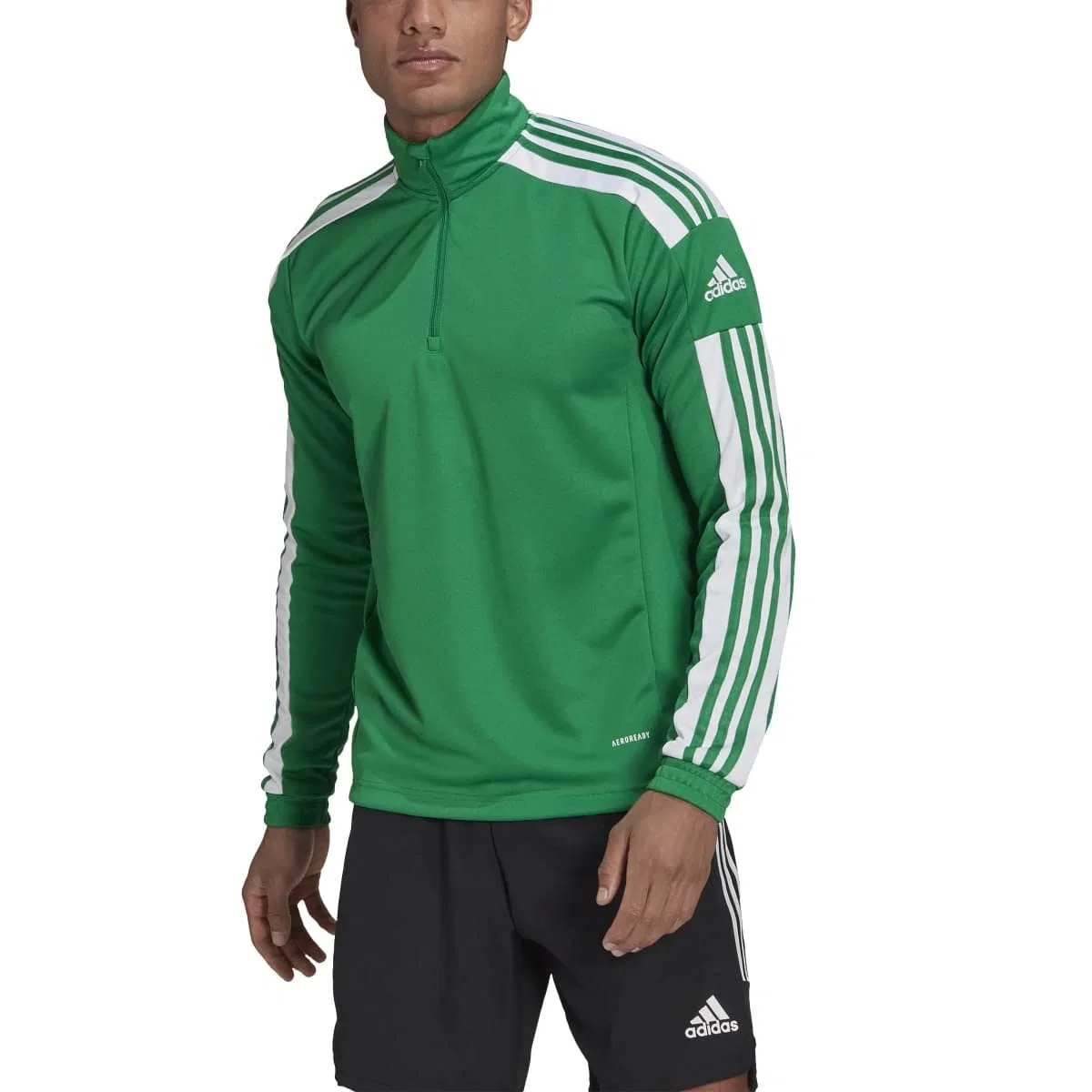 Мужской тренировочный топ с длинным рукавом Squadra 21 adidas, Team Green / White — фото 4