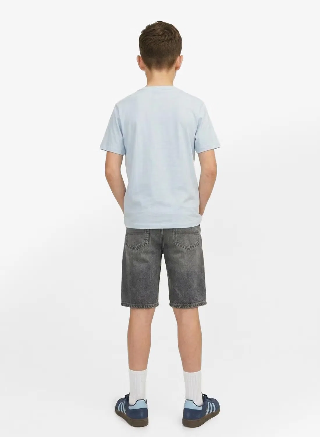 Футболка с принтом детская модель jjbrat Jack & Jones Junior, голубой — фото 2