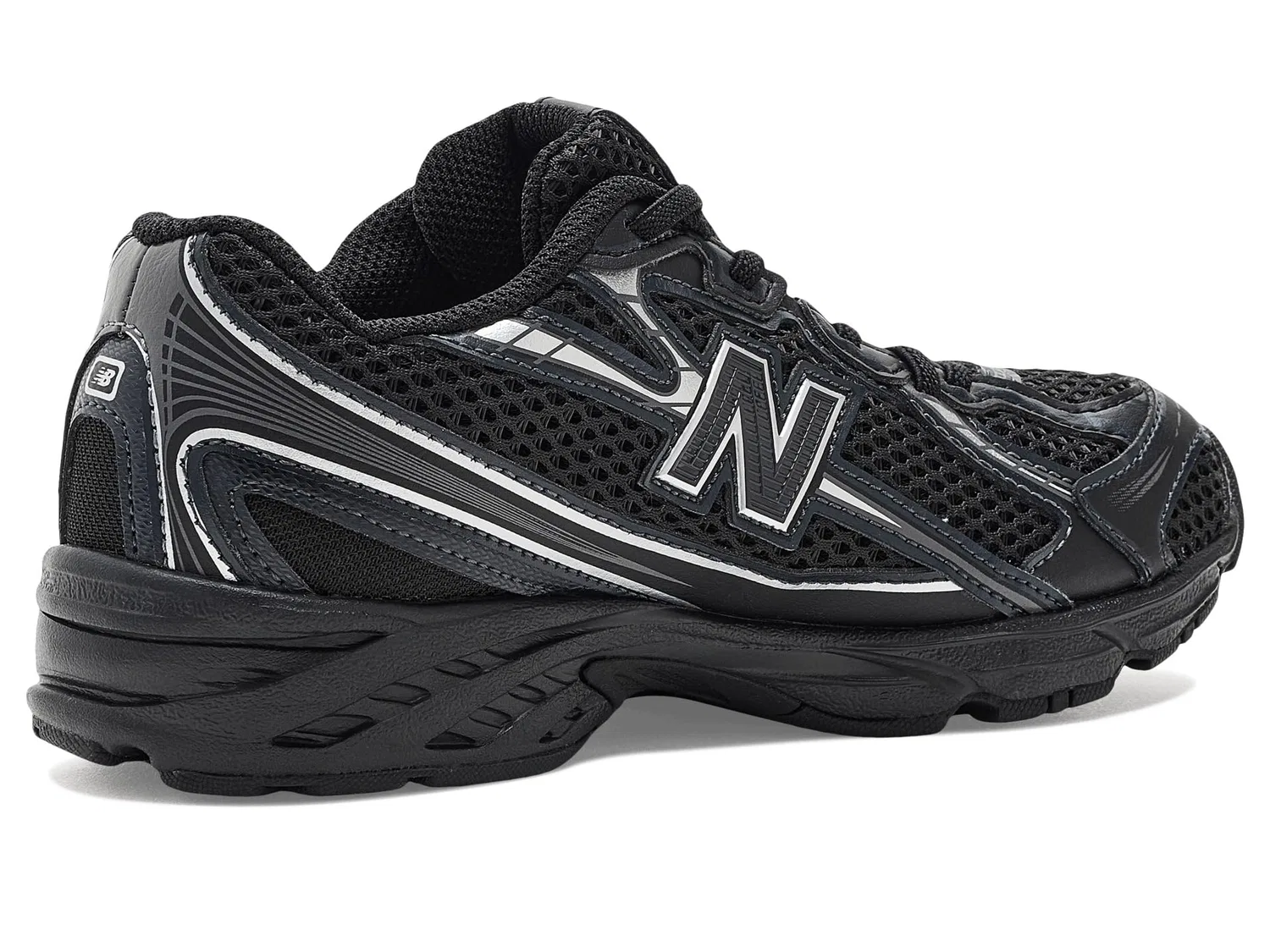 Кроссовки 740 Bungee Lace (для маленьких детей) New Balance Kids, Black/Silver Metallic — фото 4