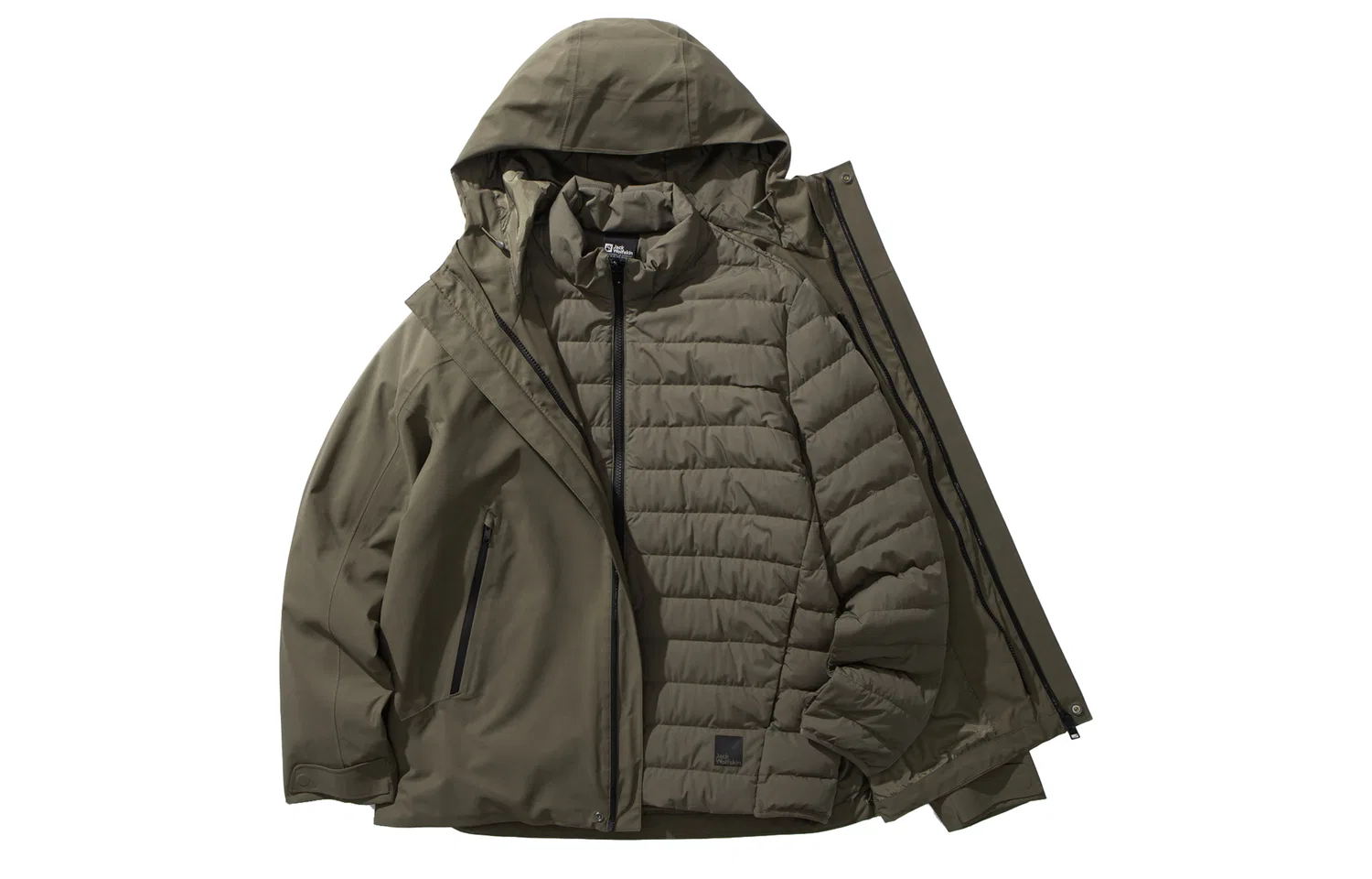 Детская ветрозащитная куртка с капюшоном JACK WOLFSKIN, Dark Marine Blue — фото 4