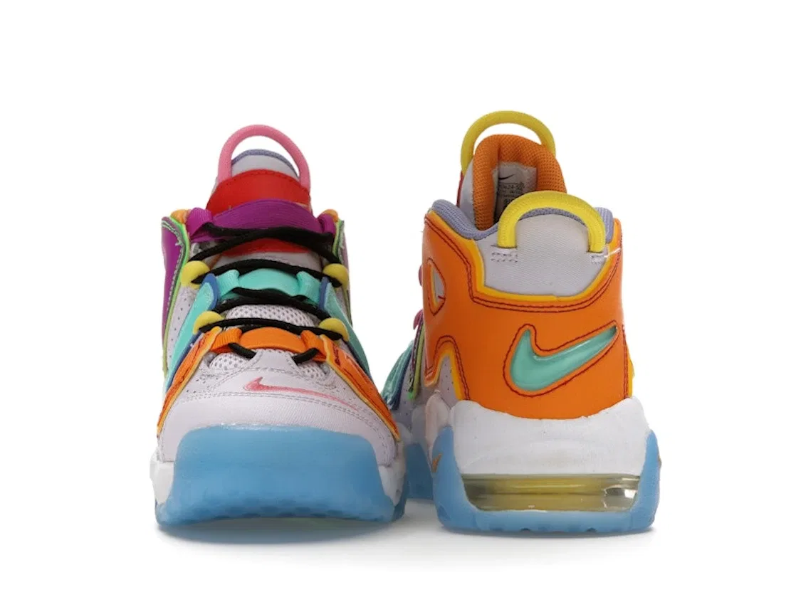 Детские кроссовки Lifestyle Nike Air More Uptempo, Barely Grape/Opti Yellow-Vivid Purple-Orange Peel — фото 4