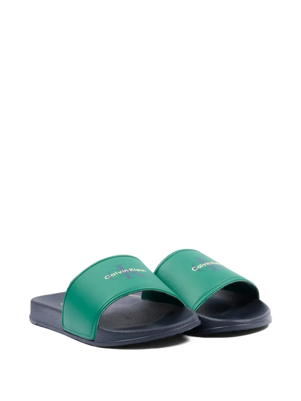 Сандалии с логотипом Calvin Klein Kids, зеленый