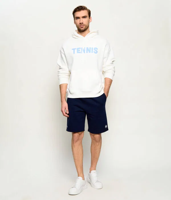 Мужская свободная толстовка-худи Lacoste, белый — фото 2