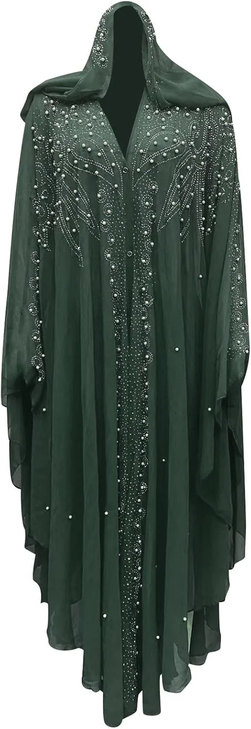 Женское платье-абайя с длинным рукавом, Kaftan