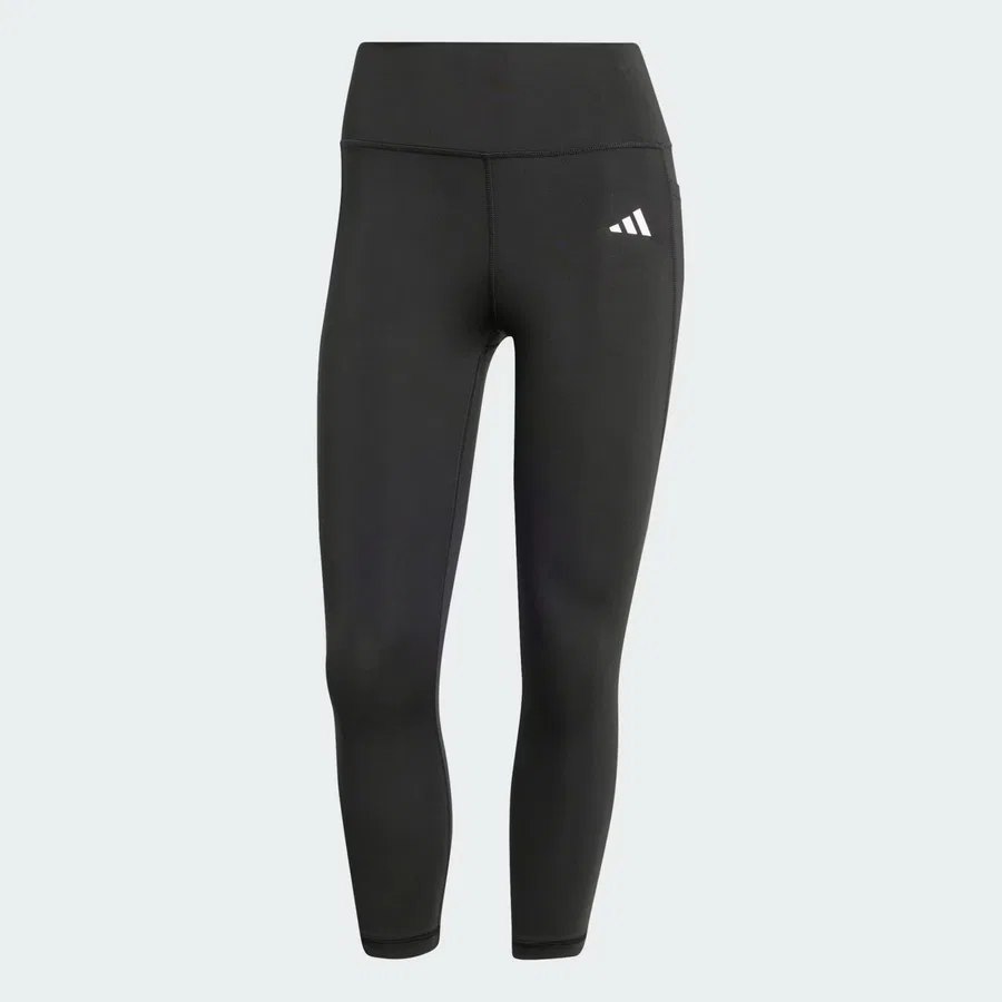 Леггинсы с высоким поясом Optime Essentials Stash 3/4 adidas, Черный — фото 4