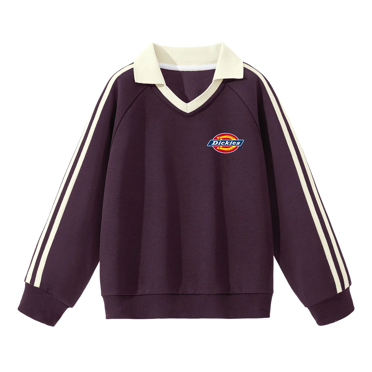 Детский свитшот с поло-воротником Dickies, Berry Dark Reddish Purple