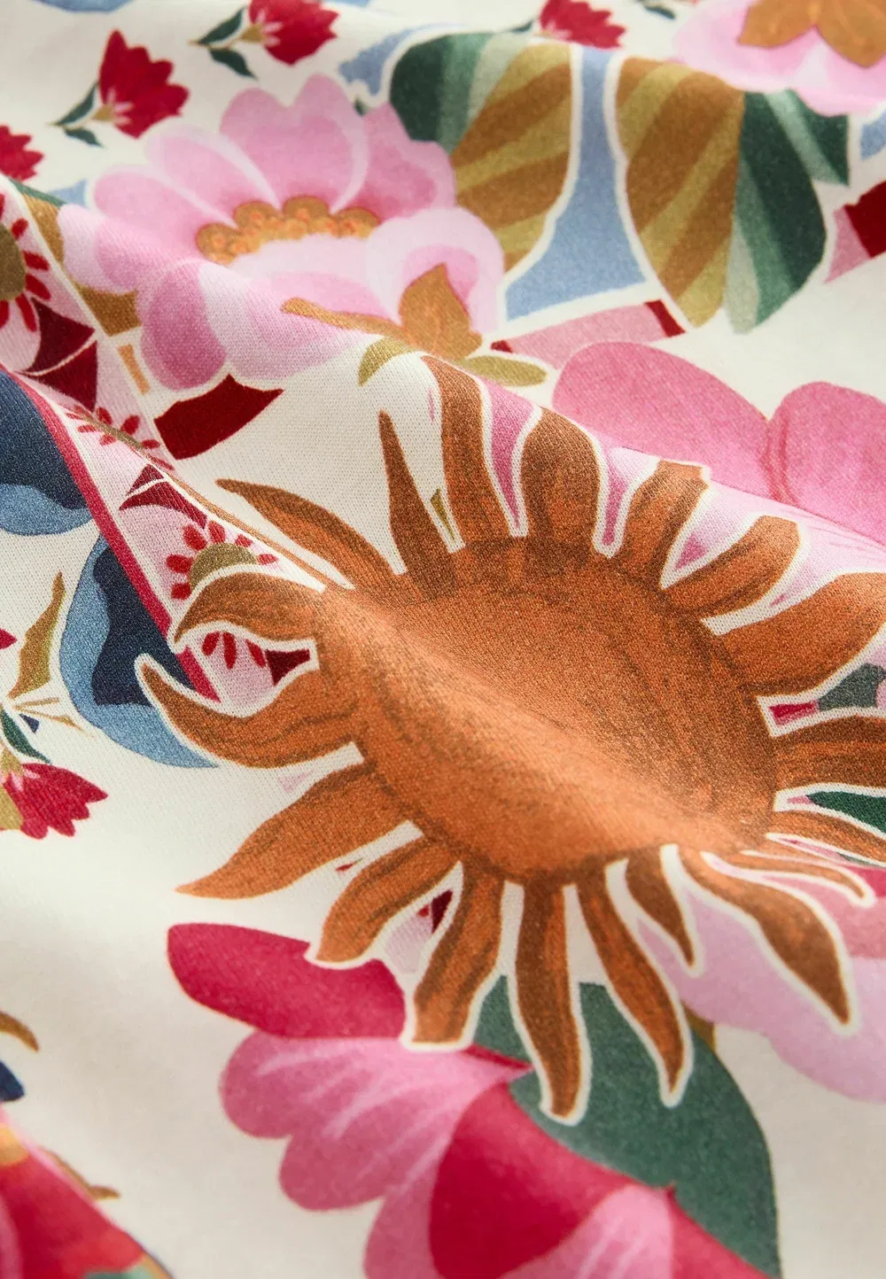 Пижамный комплект с длинными рукавами, стандартного кроя Next, Pink Cream Folk Floral Print — фото 4