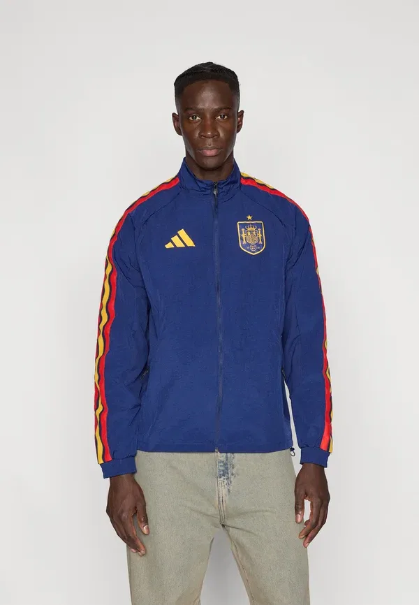 Куртка с изображением домашнего гимна Испании - форма национальной сборной Adidas Performance, темно-синий