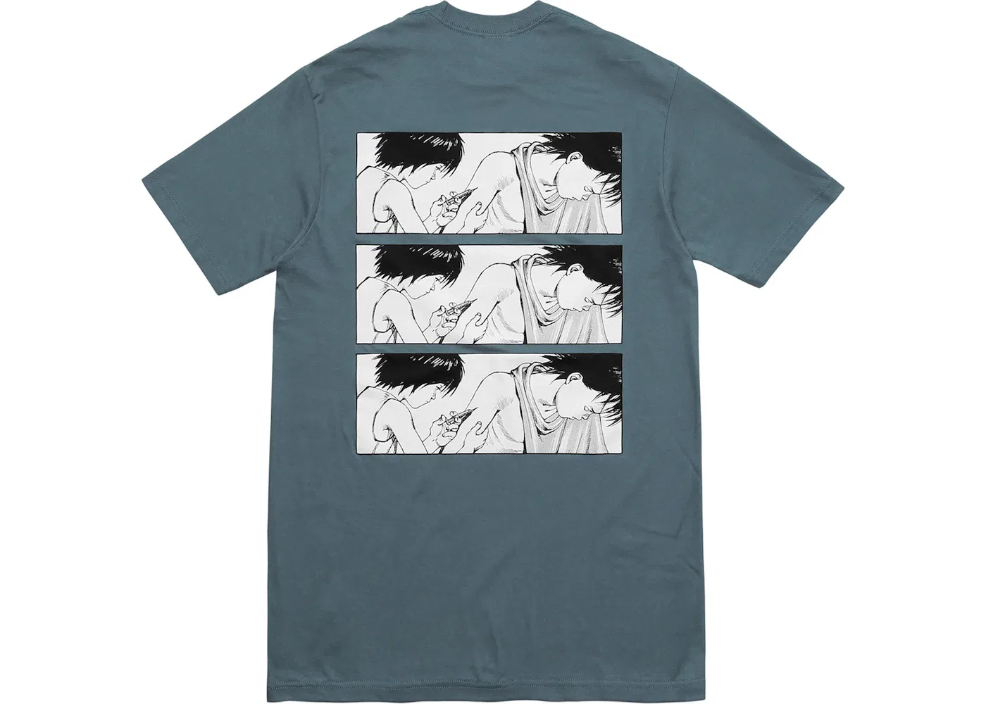 Мужская футболка с принтом Supreme AKIRA Syringe Tee, Slate — фото 2