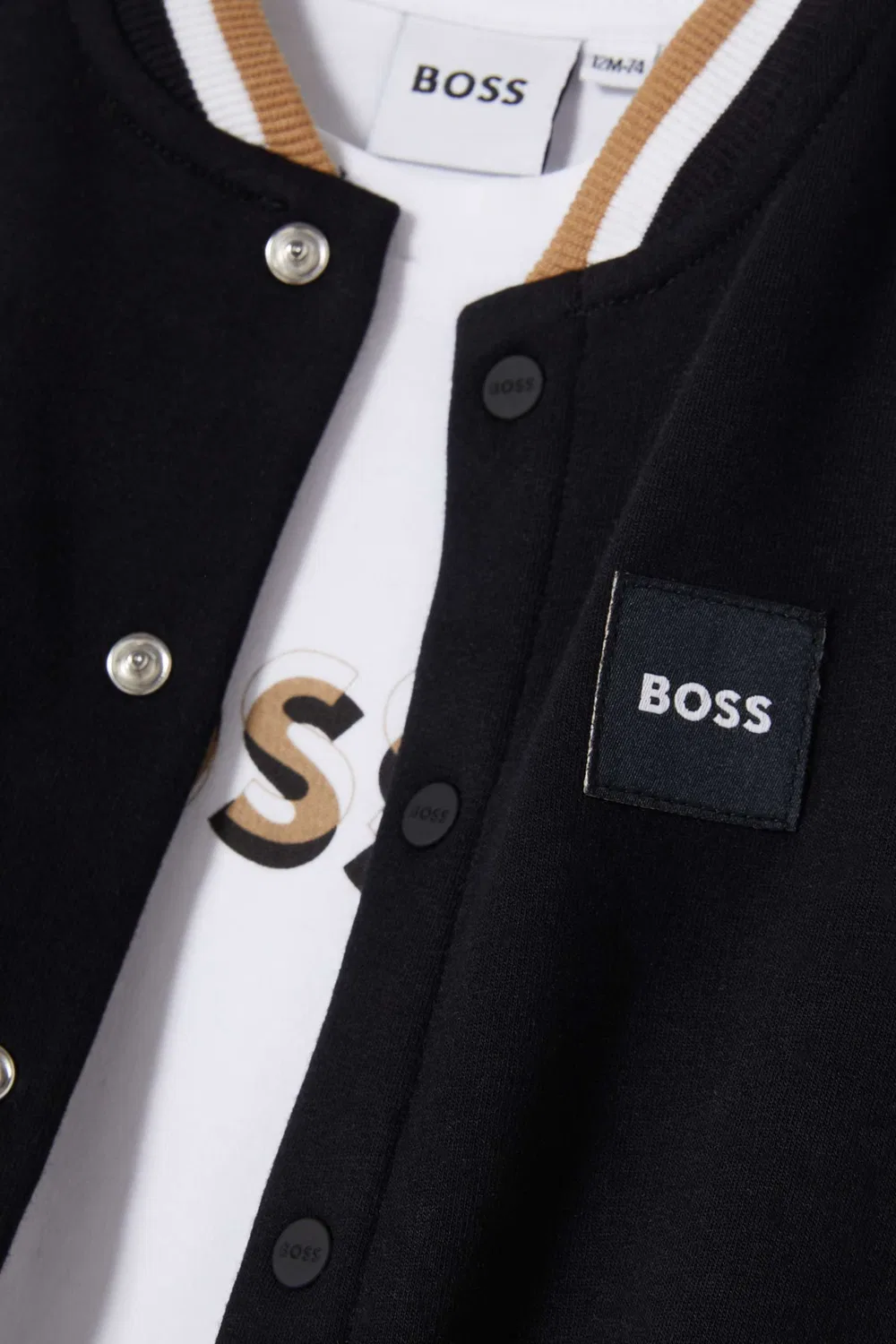 Комплект из футболки и шорт с логотипом Logo Tracksuit BOSS Kidswear, черный — фото 4