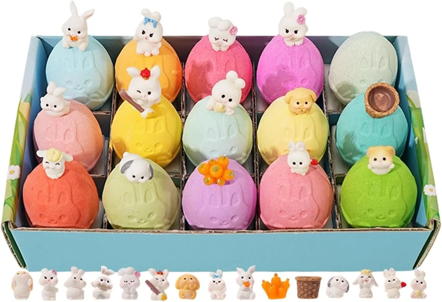 Бомбочки для ванны с игрушками внутри, 15 шт., 60 г каждая, Genérico