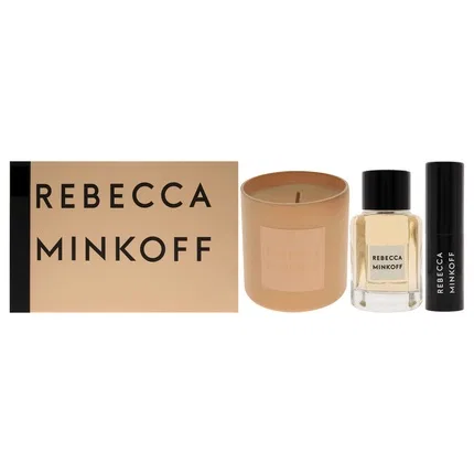 Подарочный набор Rebecca Minkoff, 3 предмета: парфюмерная вода 100 мл, парфюмерная вода 14 мл, свеча 180 г
