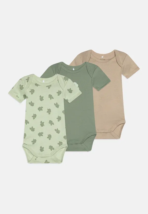 Боди из 3 предметов, с принтом животных, Romper 3 pack, Name It, Sea Foam