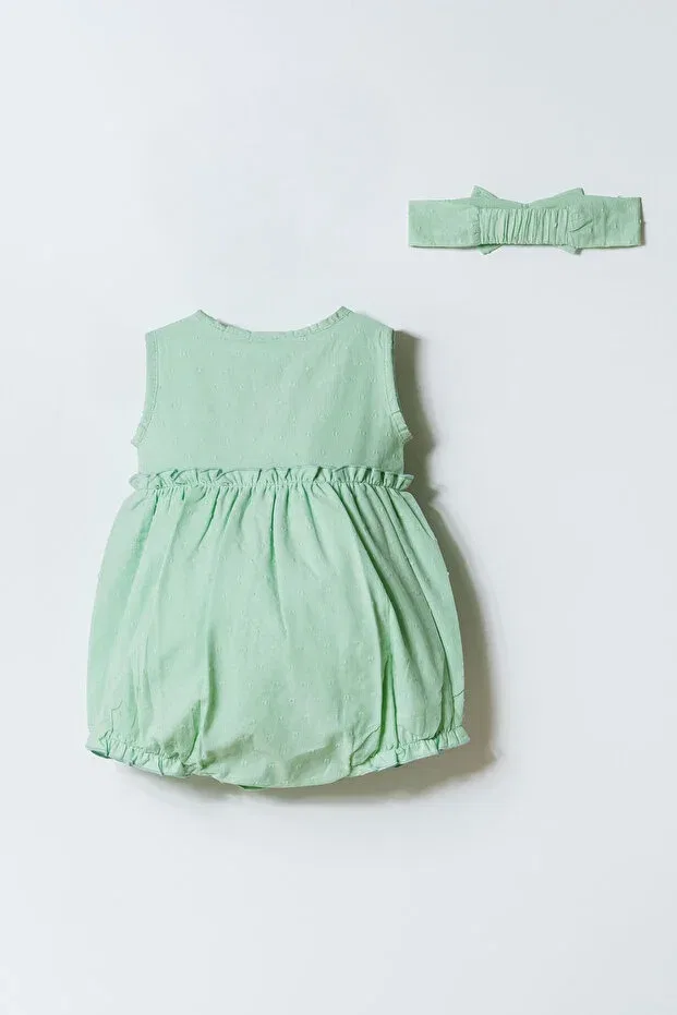 Детский комбинезон для девочек хлопковый U.S. Polo Assn., Green — фото 4