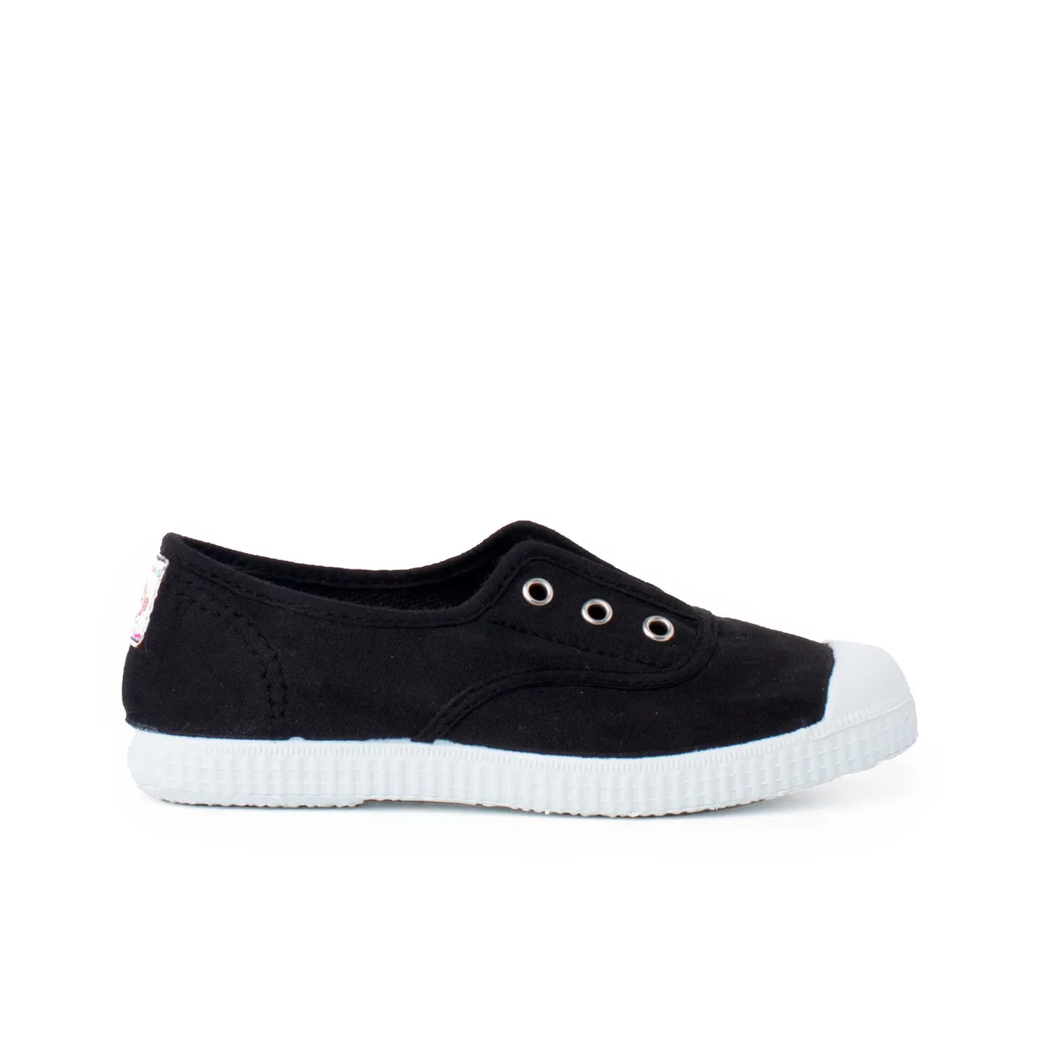 Детские кеды без шнурков Pisamonas No-lace Rubber Toe Canvas Shoes, Black