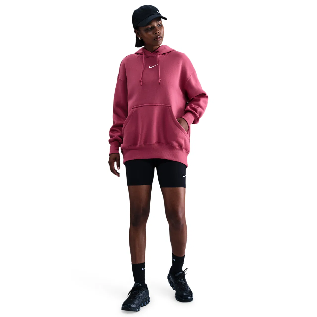 Женская толстовка Style Fleece Pullover Nike, цвет Sweet Beet/Sail — фото 3
