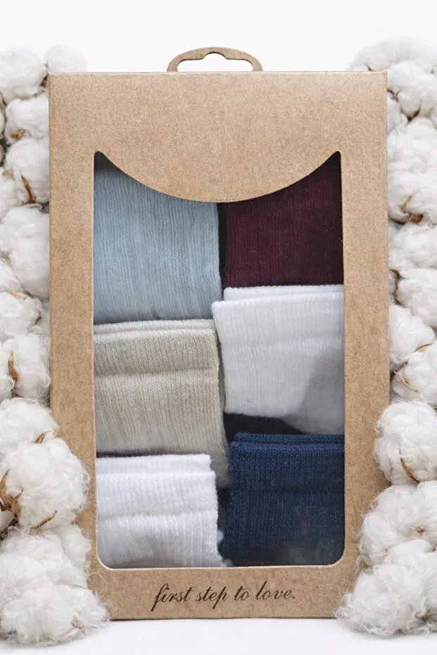 Детские носки для мальчиков 6-парный набор Cotton Baby Socks Mudizone, Derby