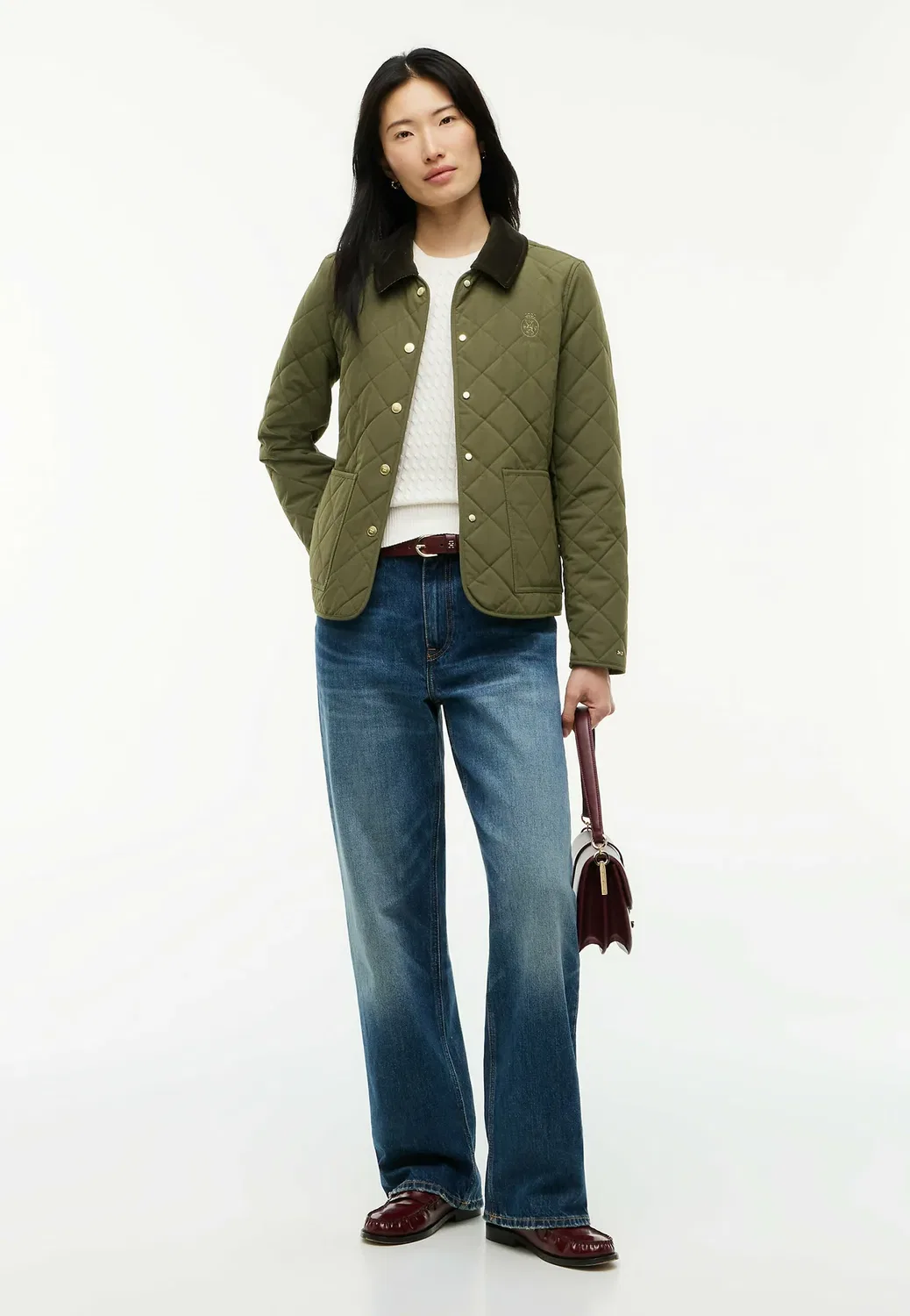 Стеганая приталенная куртка - легкая куртка Tommy Hilfiger, Utility Olive — фото 2
