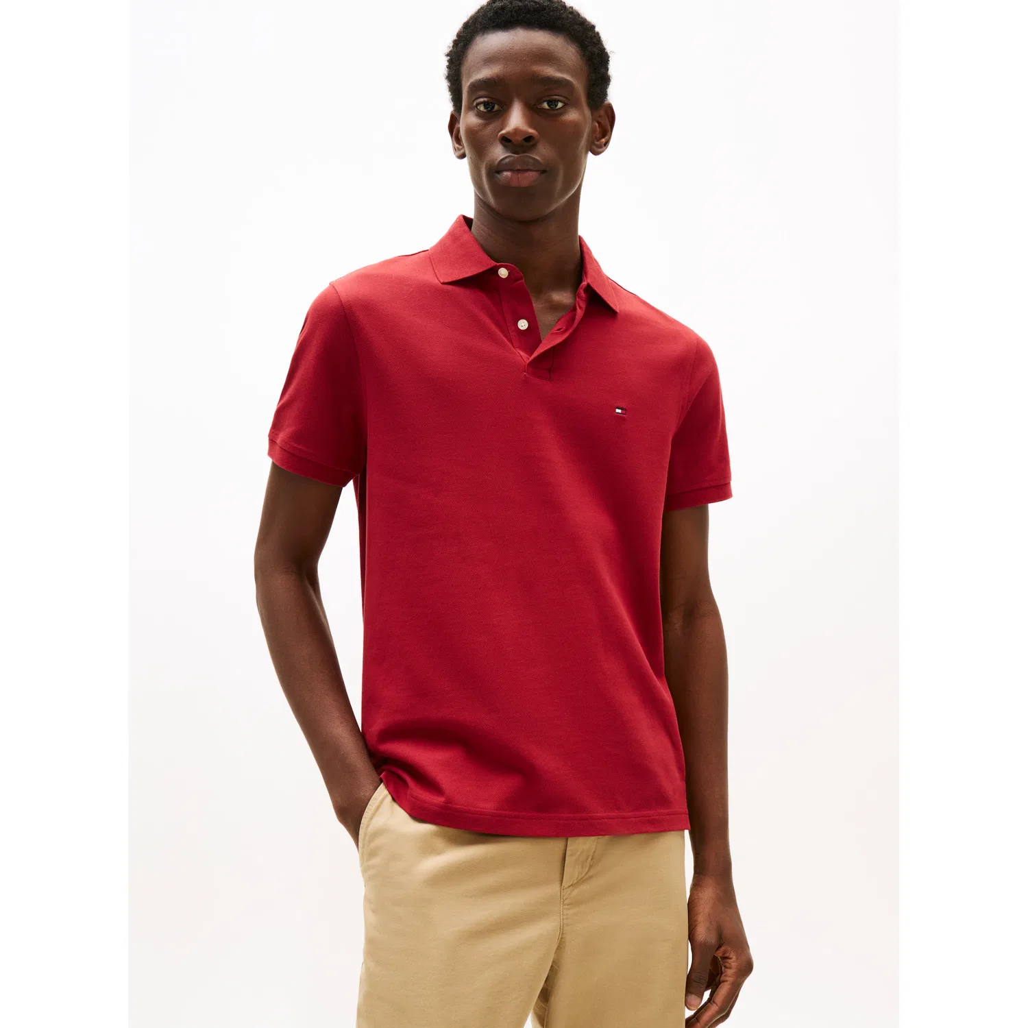 Мужское поло из пике Tommy Hilfiger, Regatta Red