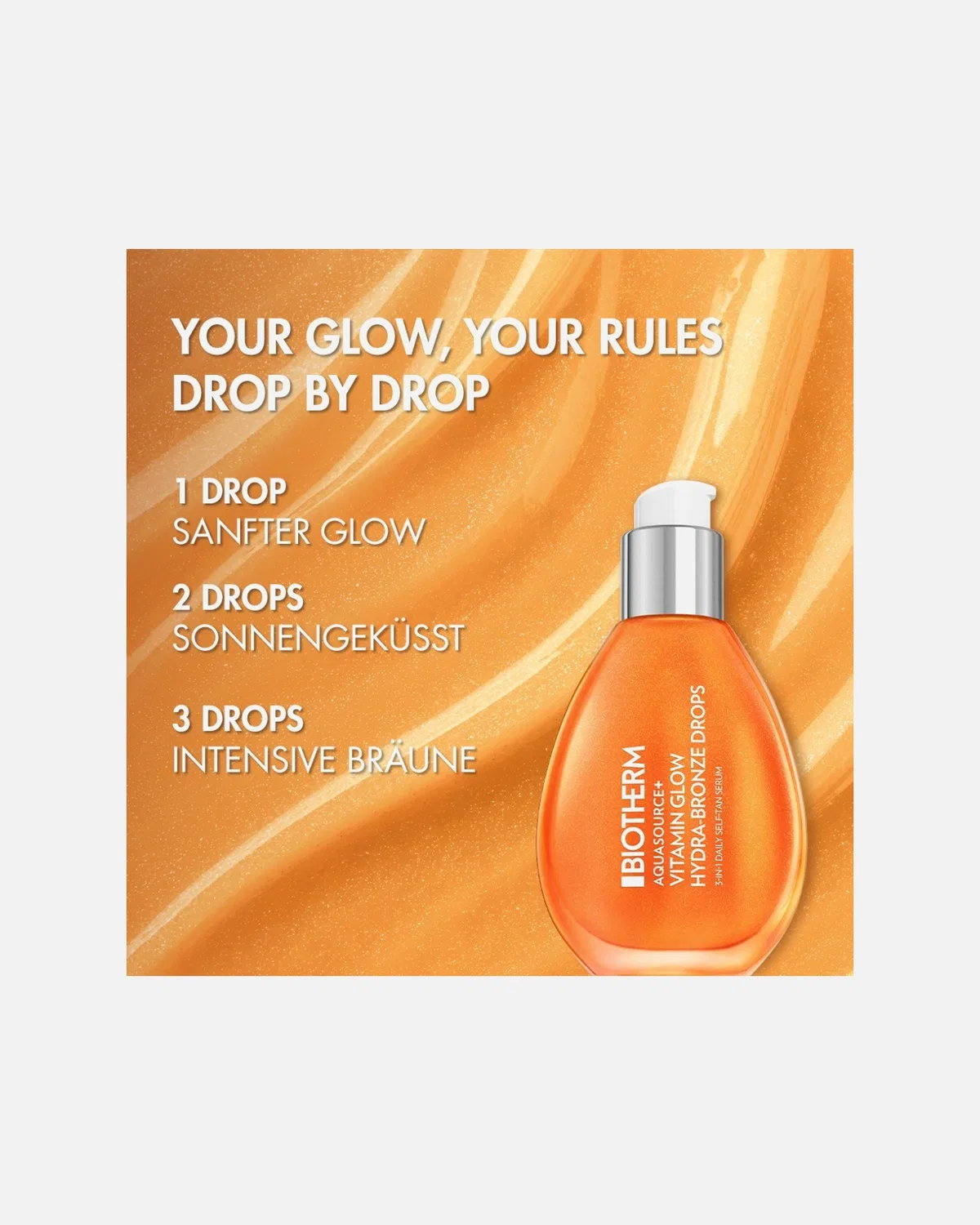 Сыворотка для сияния кожи AquaSource + капли для автозагара Vitamin Glow Biotherm, 50 Ml — фото 4