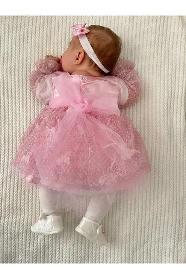 Детское платье для девочек с длинным рукавом (5 штук) Pileki Baby, Pink — фото 3