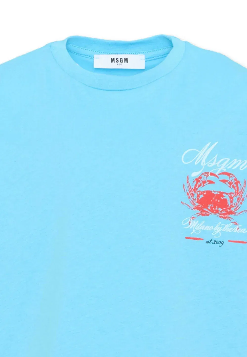 Футболка - футболка с принтом Msgm, Light Blue — фото 3