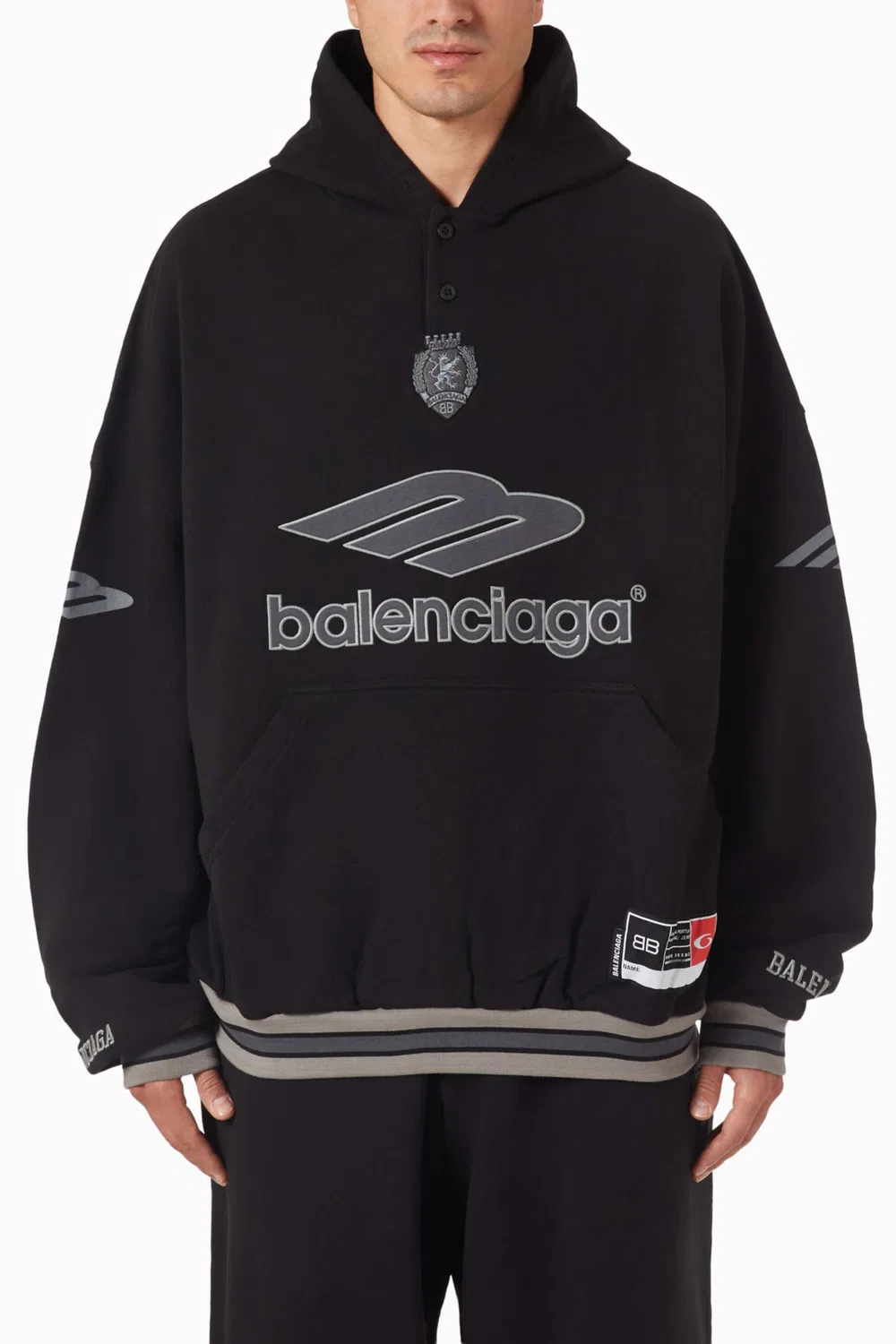 Худи на молнии из сухого флиса 3B Football Polo Balenciaga