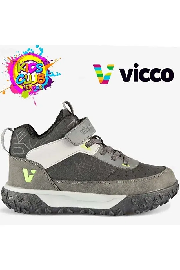 Детские ботинки для девочек на липучке Vicco, Black