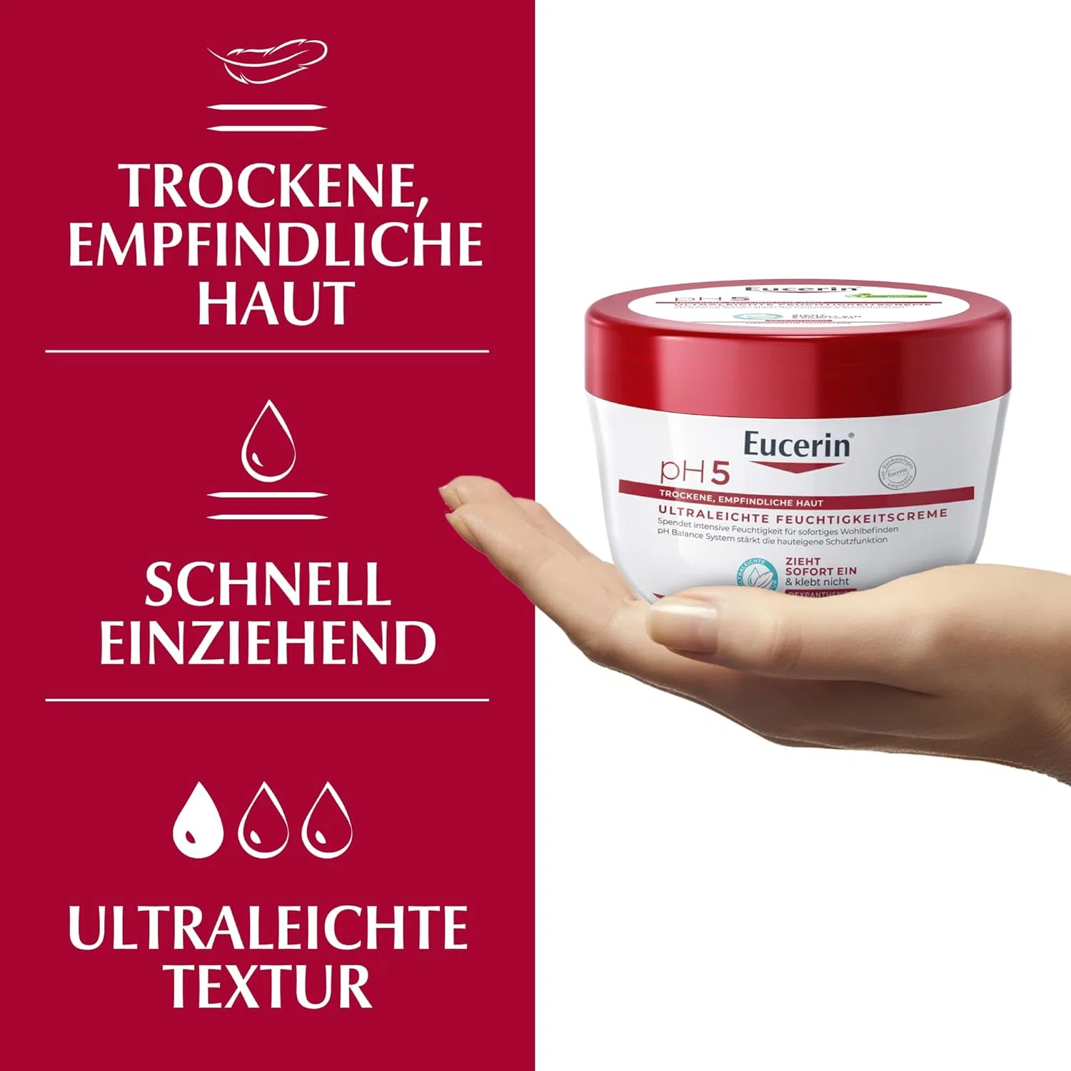 Увлажняющий крем для тела, Eucerin, 350 мл — фото 3