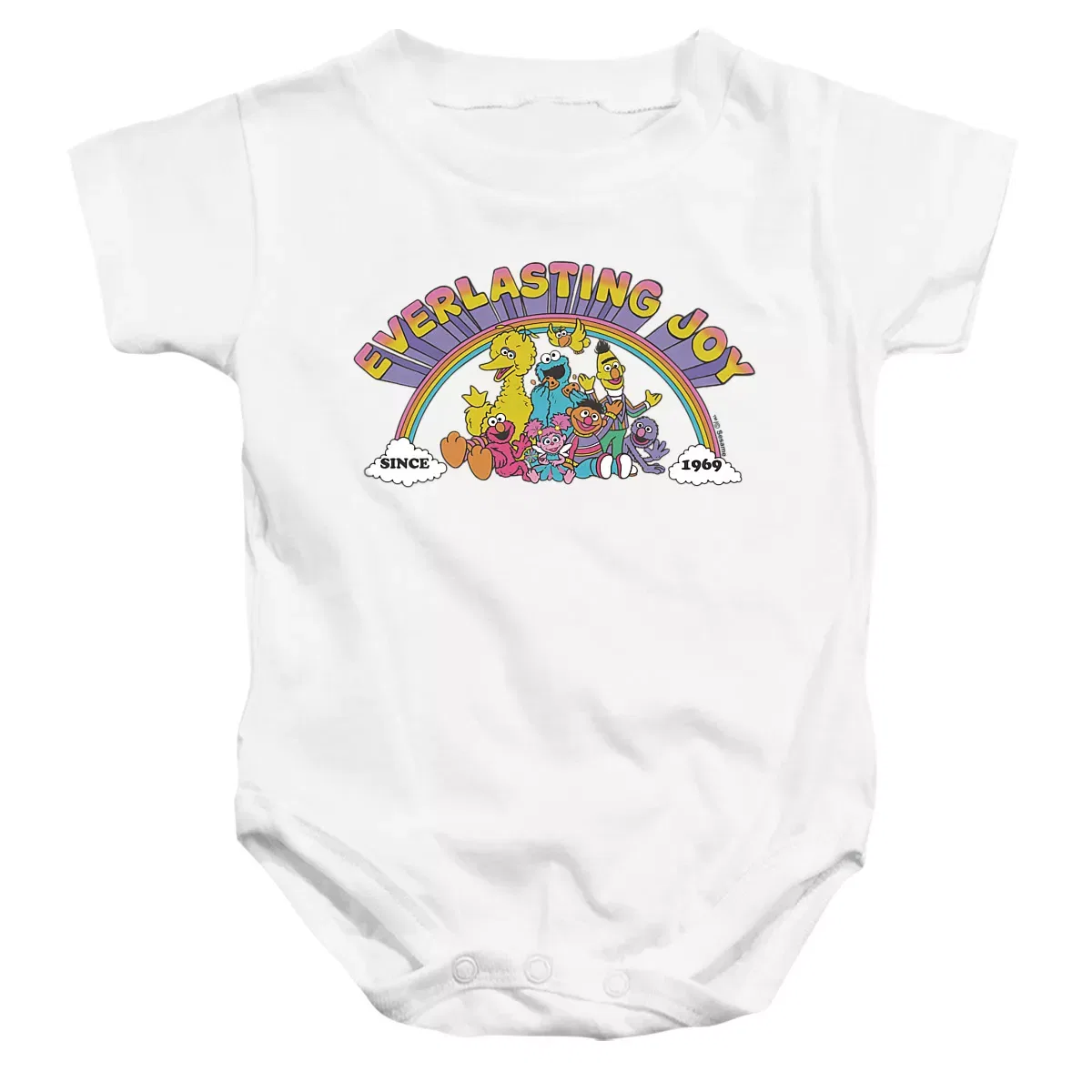 Детское боди с коротким рукавом Sesame Street, White