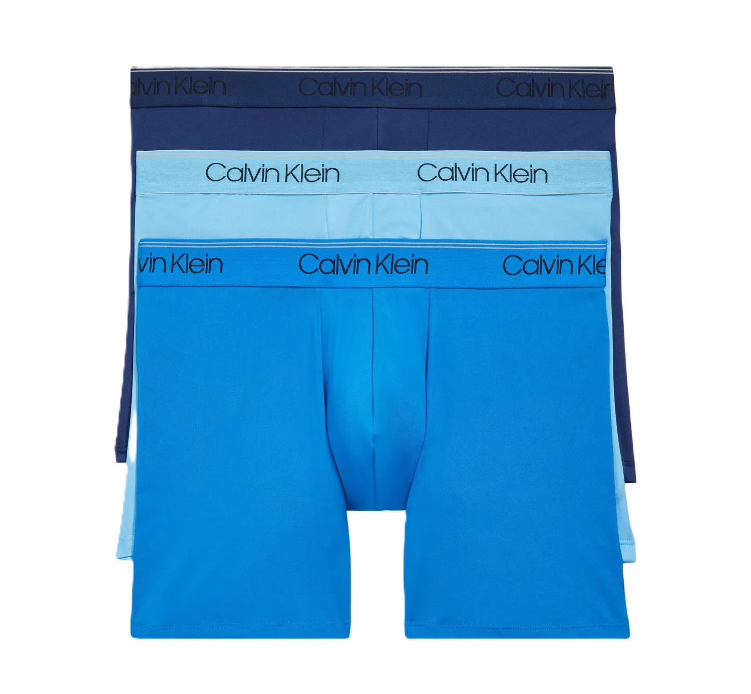 Мужские боксеры из микрофибры с эластичным поясом Calvin Klein, New Navy, Artesian Blue, Blue Paradise