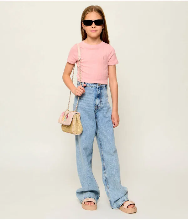 Детская футболка для девочек хлопковая Cropped Fit Polo Ralph Lauren, Rosa — фото 2
