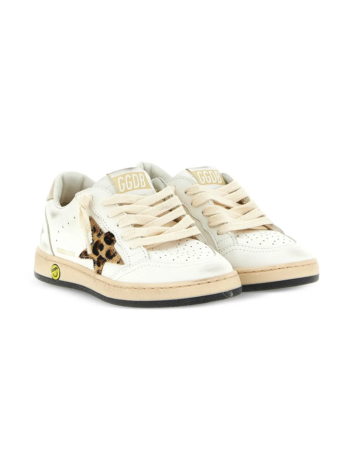 Кроссовки с принтом и звездами Golden Goose, белый