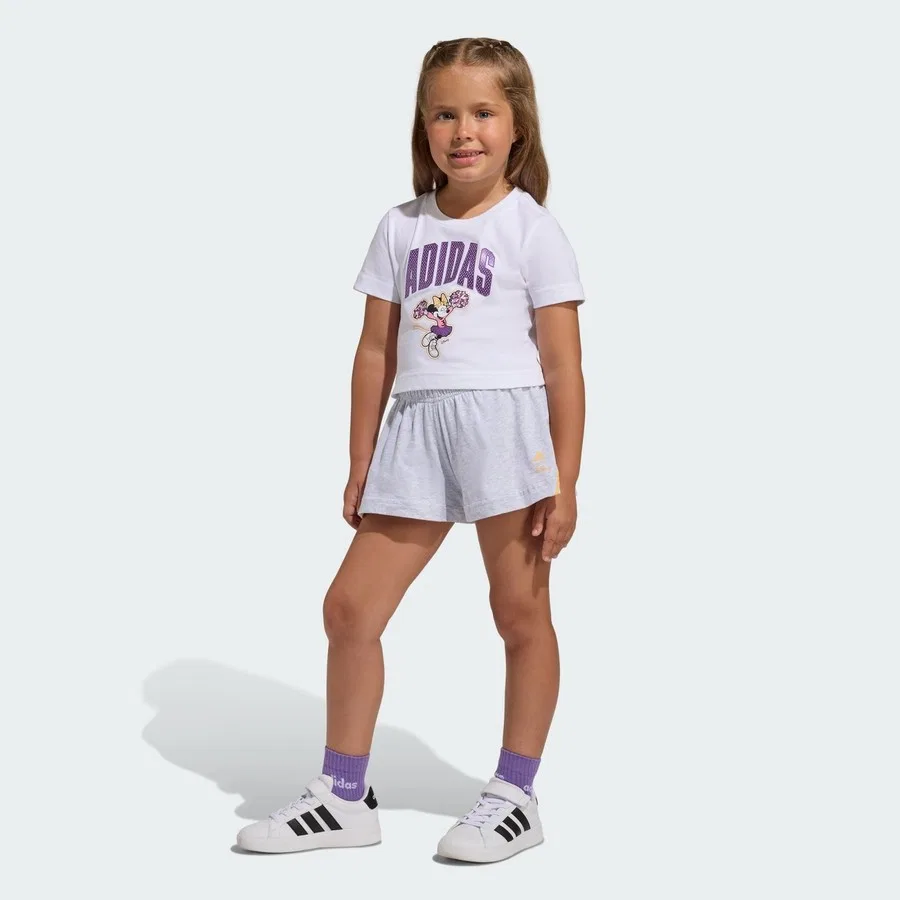 Комплект из футболки и брюк с принтом Minnie Mouse Sportswear JZ3564 adidas, Белый